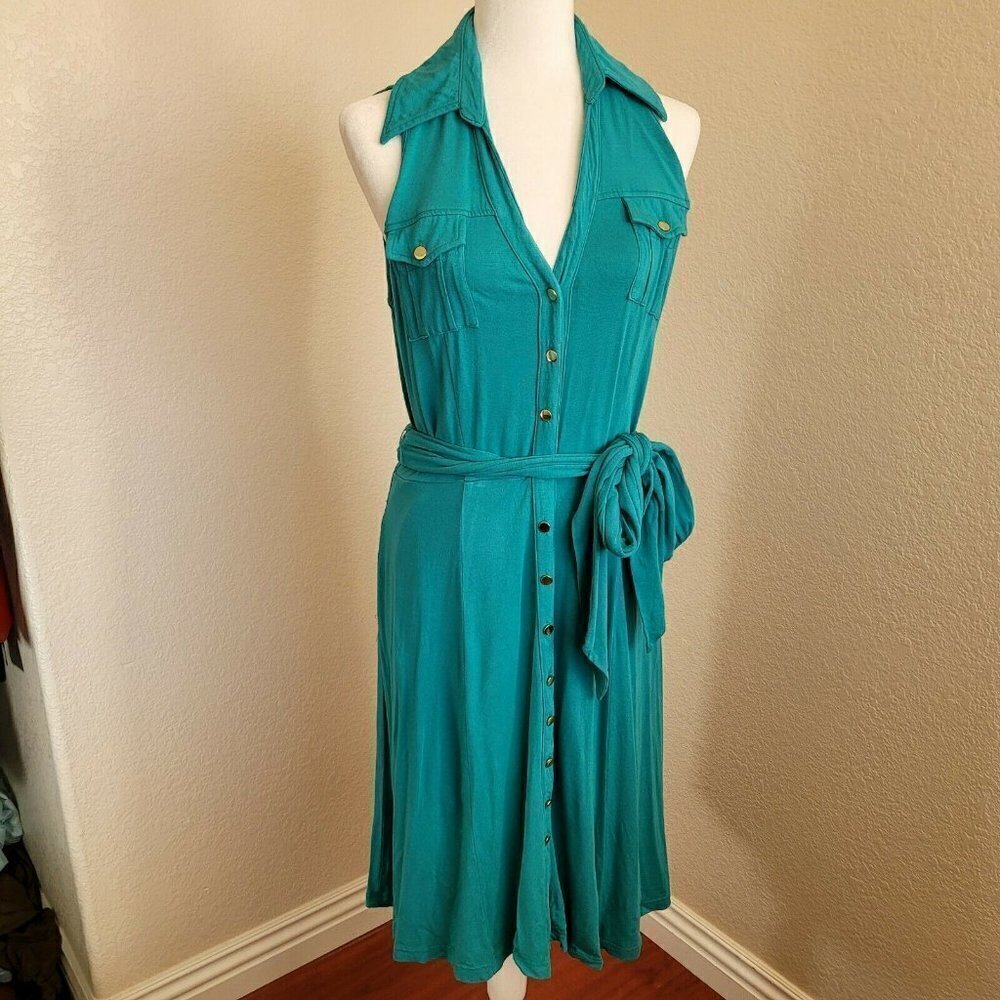 Karen Alexander vintage Button Down Shirt Dress , Fit And Flare , Knee Length A2 - Picture 6 of 12